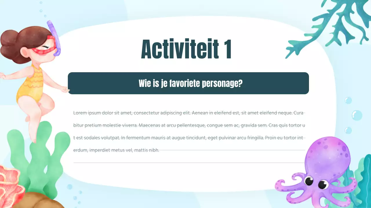 Een kleurrijk en schattig zeegeïllustreerd voorleesverhaal