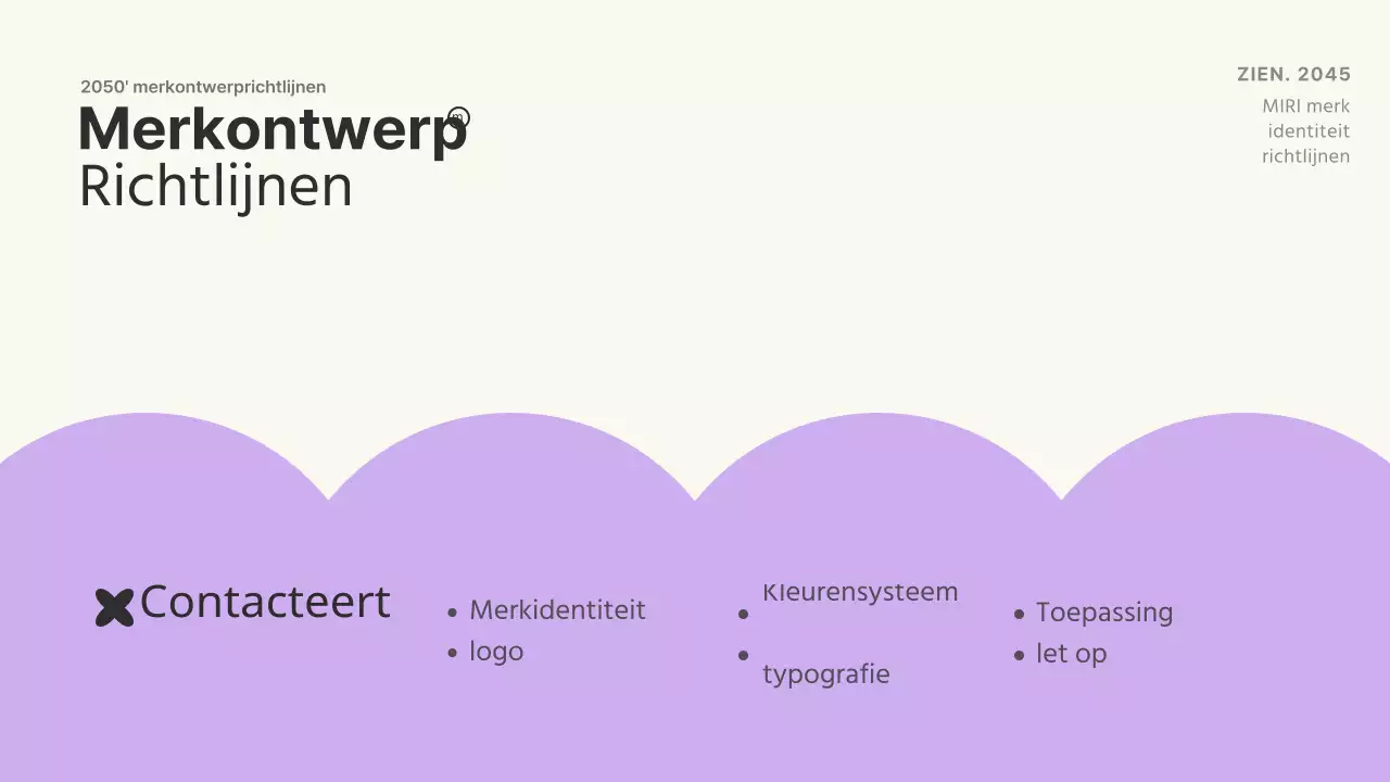 Logo branding met trendy vormen met zwarte en paarse accentenVuistregels