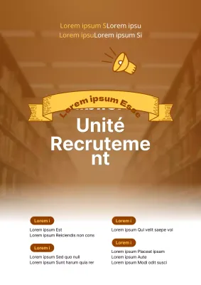 Une simple annonce publicitaire marron et jaune pour l'école