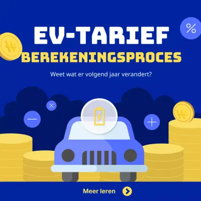 Blauwe en gele elektrische auto's en munten: hoe bereken je de kosten van het opladen?