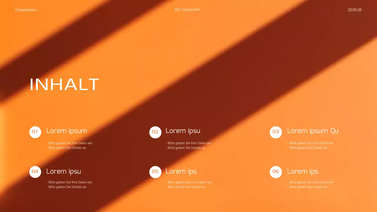 Ernährung und Mahlzeitenpläne in blauen und orangefarbenen Fotos hervorgehoben