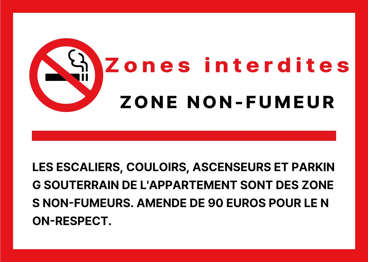 Rouge et noir simple texte de base alignement style de mise en page Pas d'information sur le tabagisme