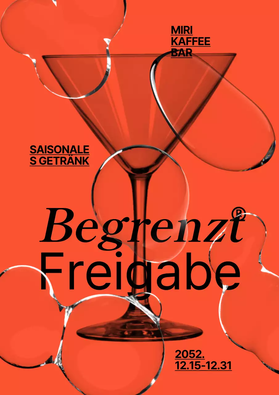 Cafe-Bar-Menü in Rot und Schwarz