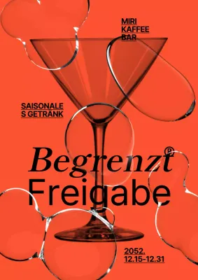 Cafe-Bar-Menü in Rot und Schwarz