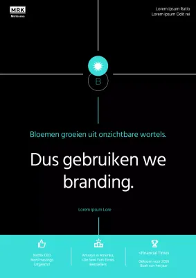 Eenvoudige huisstijl in zwart en mint