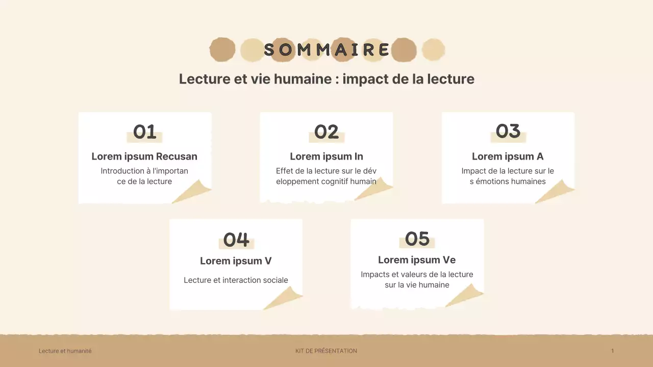 Kit de présentation avec des illustrations de livres sentimentales dessinées à la main en marron et en vert