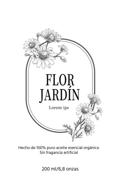 Ilustración blanca etiqueta de envase de producto de belleza limpio