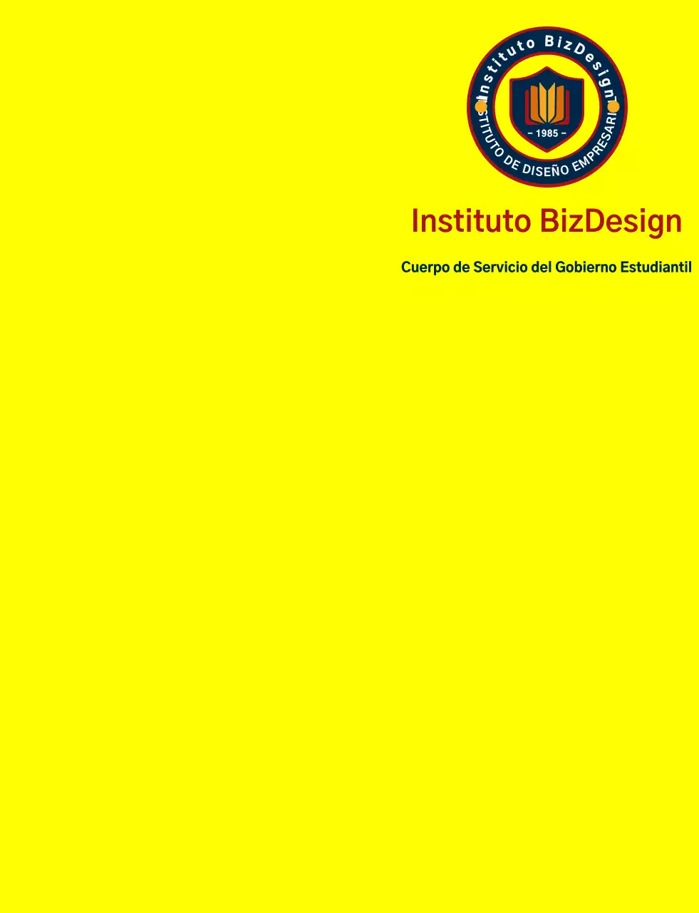 Simple y limpio símbolo de escudo y emblema logotipo estilo combinación en amarillo y azul marino-rojo Organización de servicio de gobierno de estudiantes de secundaria.