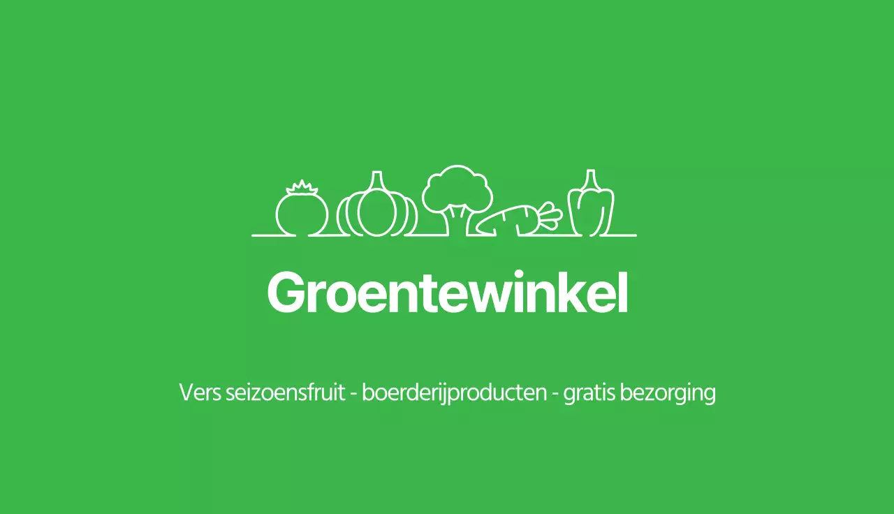 Groene illustratie eenvoudige groentewinkel