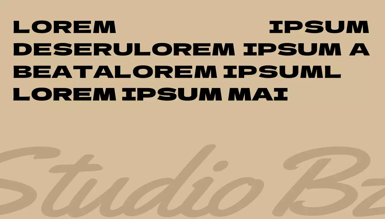 Design épuré avec texte dans des couleurs calmes et élégantes