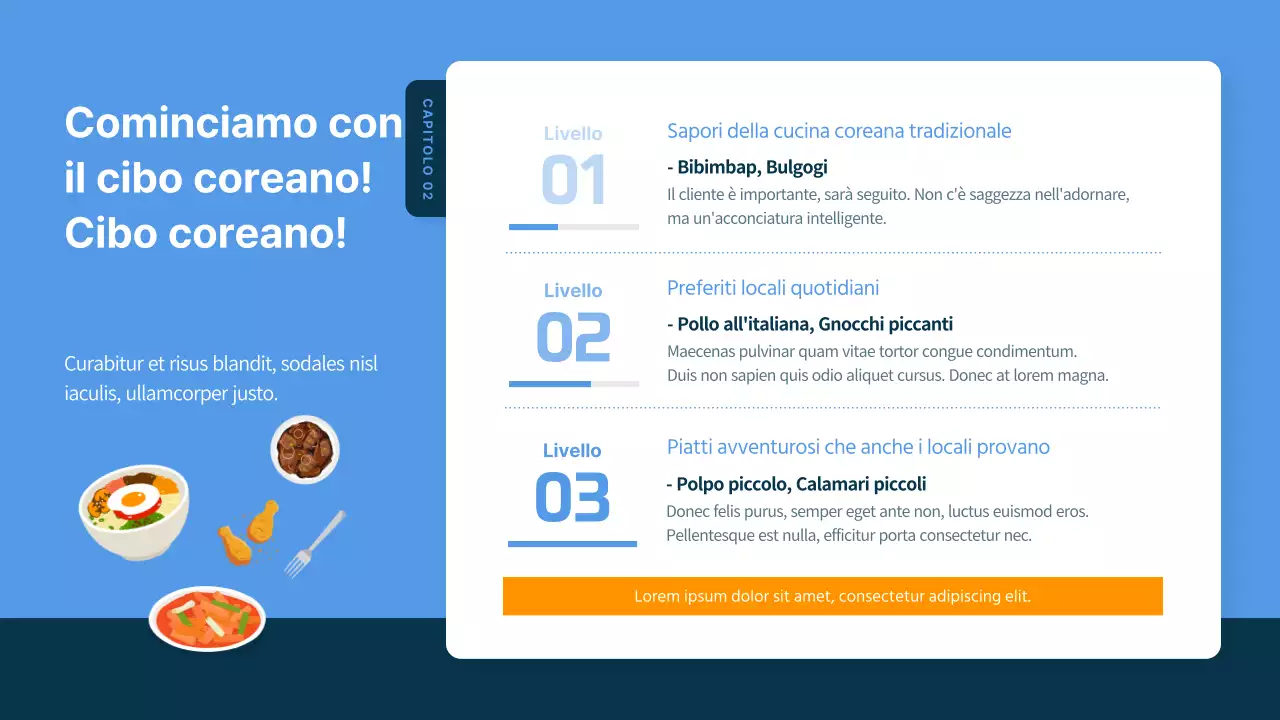 Guida turistica illustrata della Corea del Sud in blu e blu navy