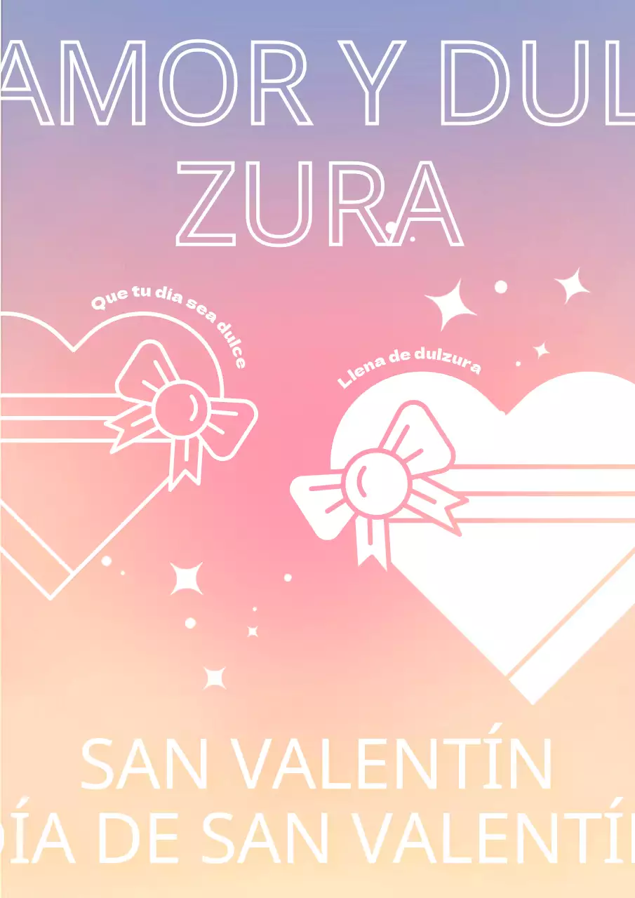 Obra de arte del Día del Blanco en la que destaca una caja de regalo con forma de corazón en un degradado rosa