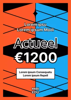 Kitscherige oefenvragen met lichtblauwe en oranje katoenen achtergronden