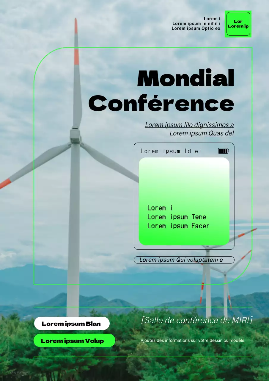 Conférence de relations publiques d'entreprise avec un concept vert et moderne