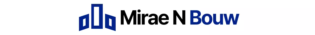 Eenvoudig gebouw symbool logo stijl bouwbedrijf in marineblauw en donkergrijs