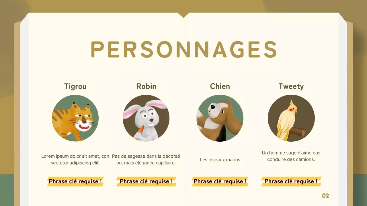 Leçon sur les contes de fées traditionnels d'or et de vert