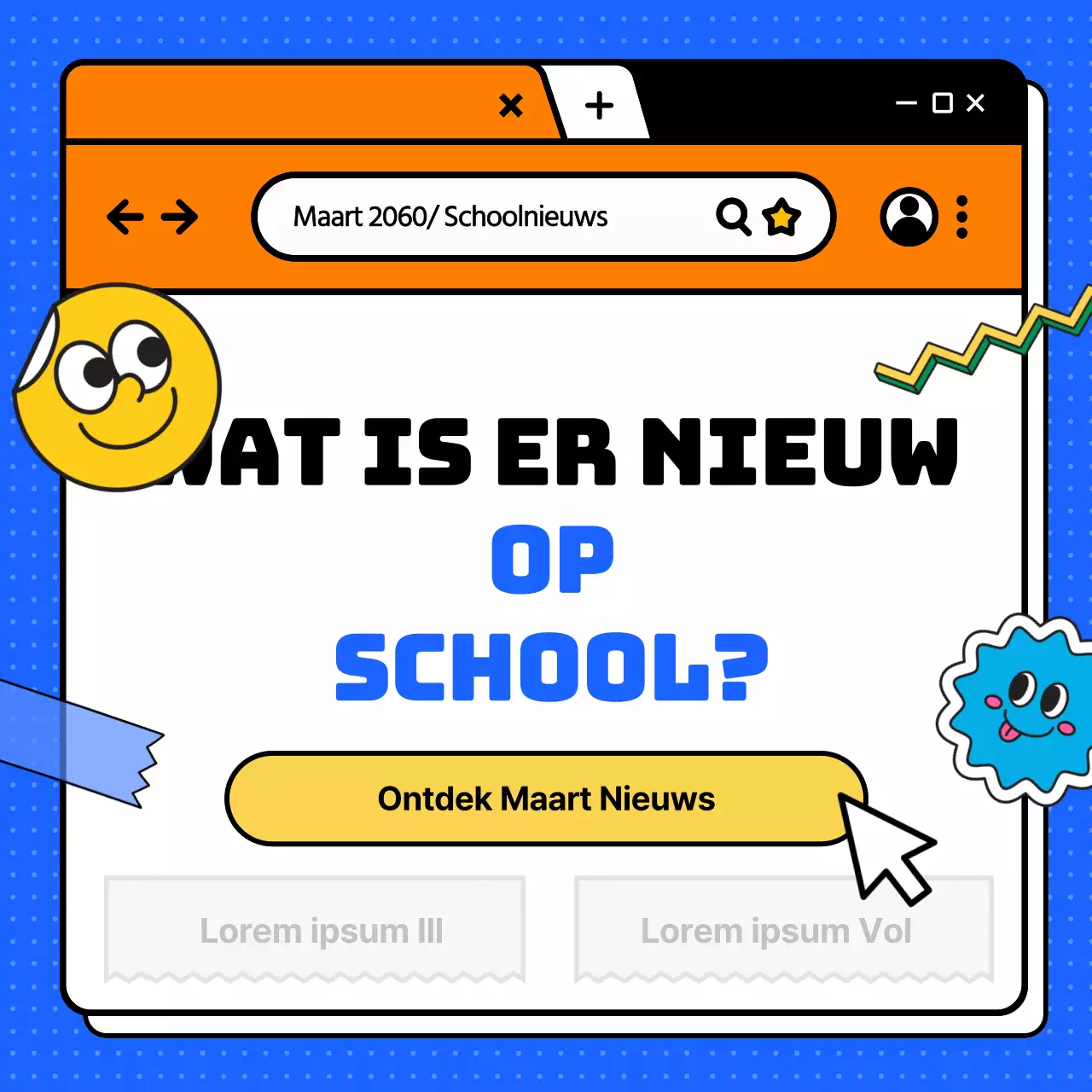 Blue and Orange Browser School Nieuwsgids
