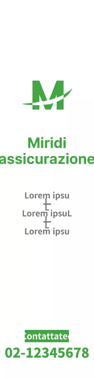 Proposta di consulenza assicurativa con logo e testo verde e pulito