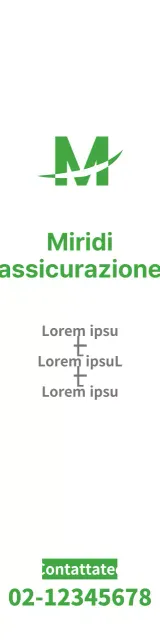 Proposta di consulenza assicurativa con logo e testo verde e pulito