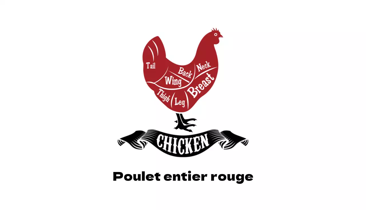 Poulet entier rouge