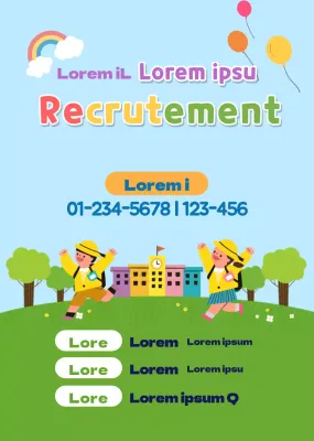 Bleu clair vert mignon PR recrutement