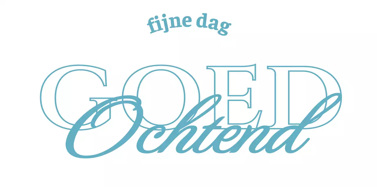 Cafe merchandise met lichtblauwe, emotionele conceptuele tekst