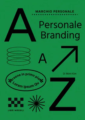 Marchio grafico verde e geometrico