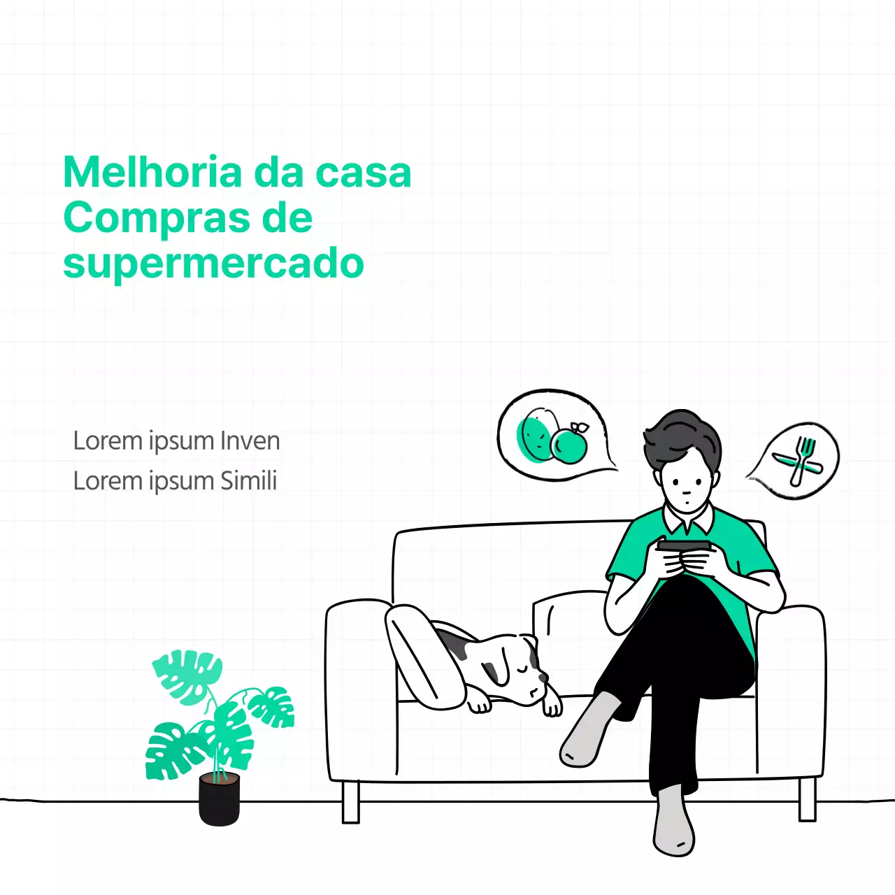 Guia de compras de mercearia em linha Green Clean Praças dos meios de comunicação social