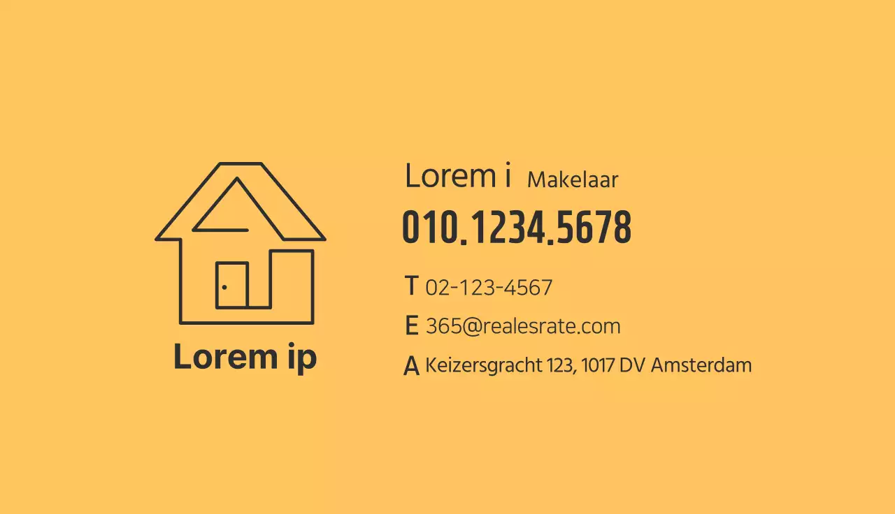 geel illustratiepictogram eenvoudig onroerend goed