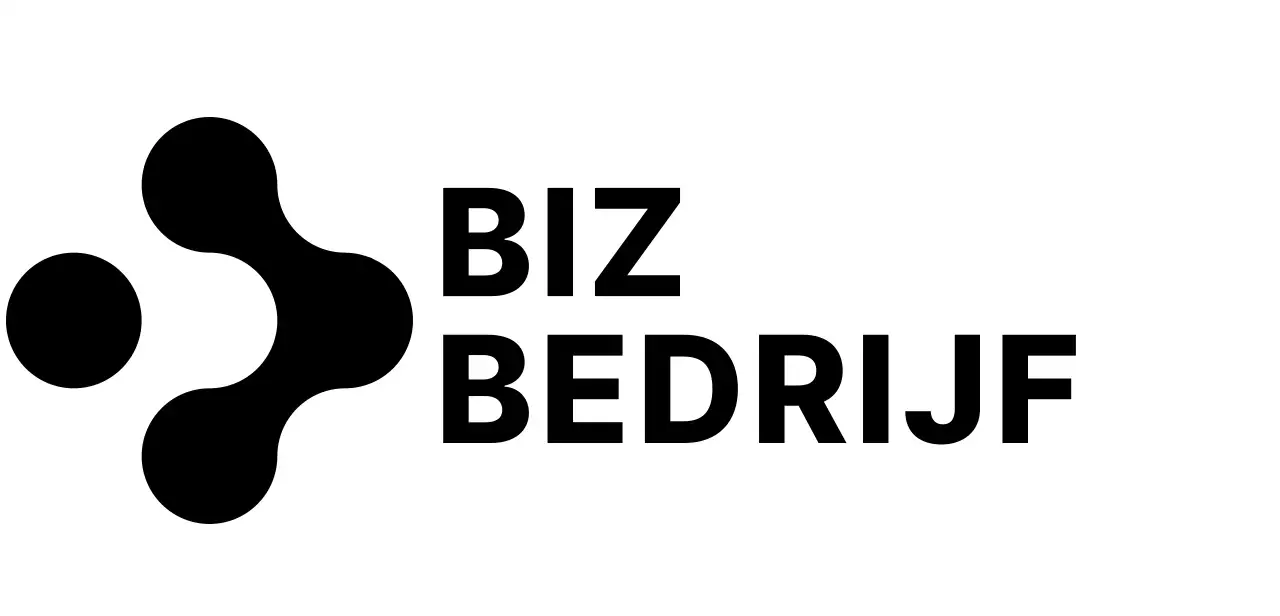 Strak en eenvoudig logo met ronde symbolen in zwart voor een bedrijf