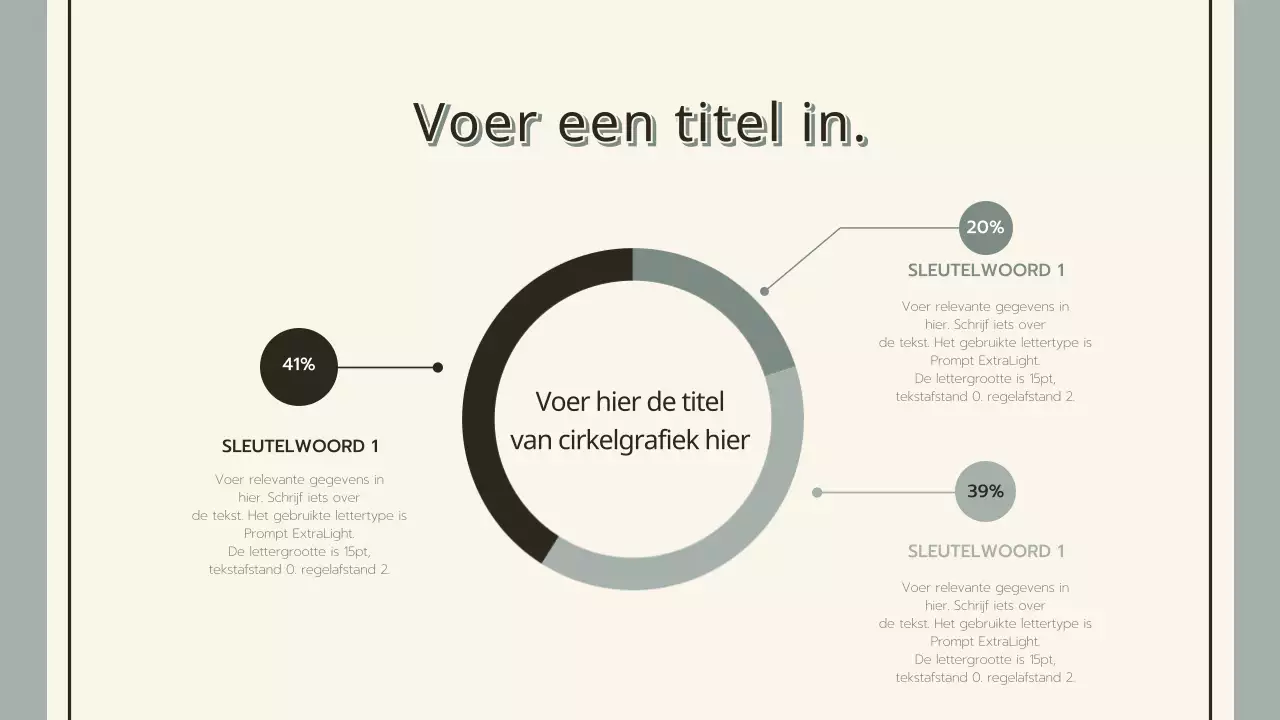 Vintage presentatie in kaki en crème