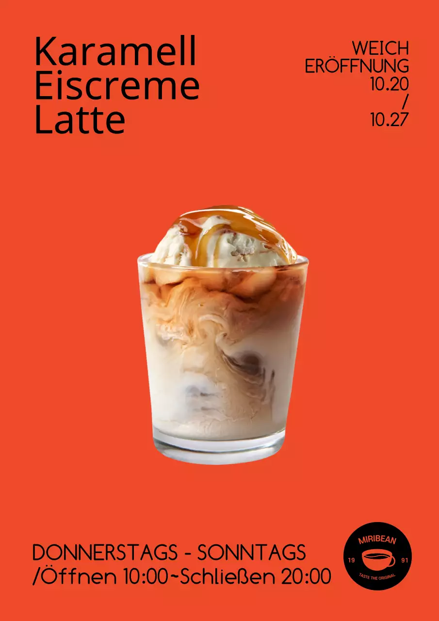 Mehrfarbiges Kaffee-Poster