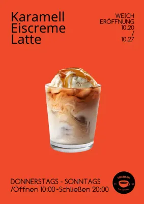 Mehrfarbiges Kaffee-Poster