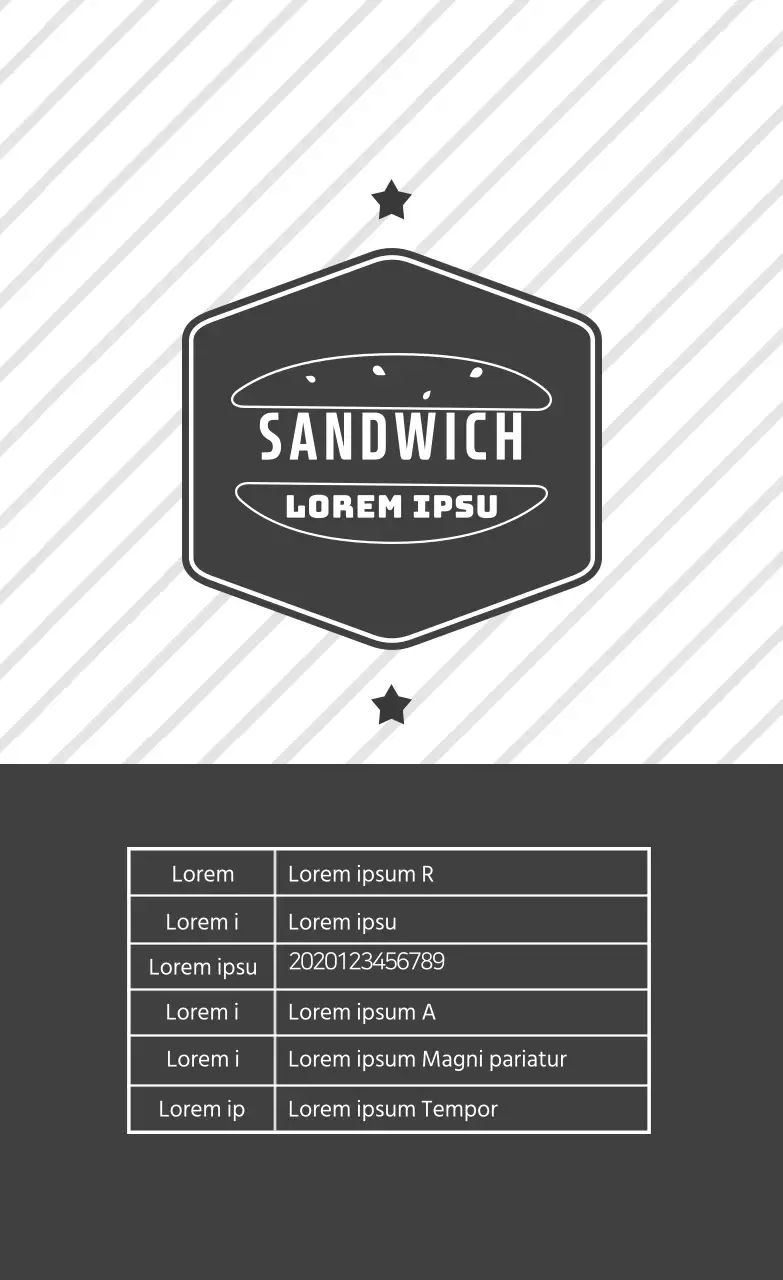 Etiketten voor broodjes met grijs gestreept patroon