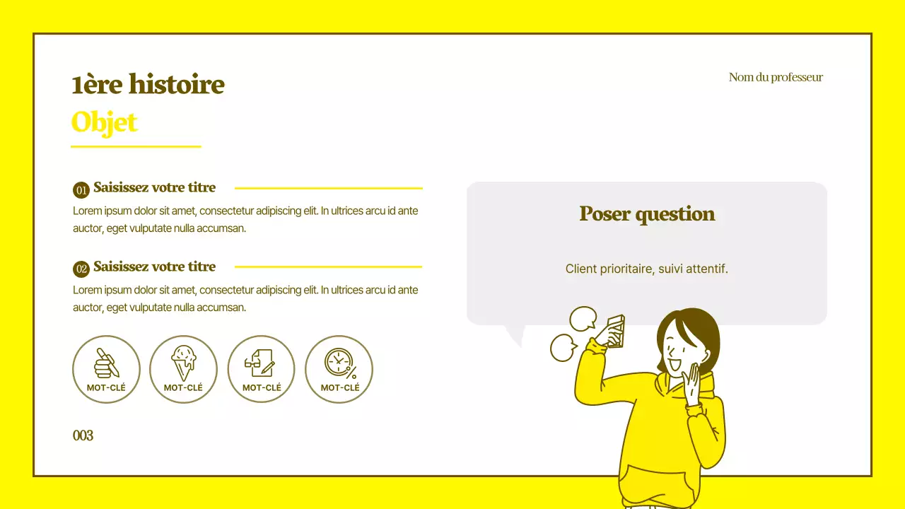 Tutoriel d'illustration de personnages épurés en jaune et marron