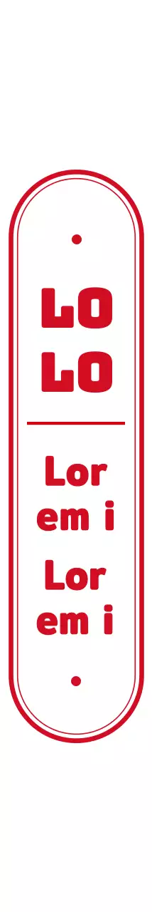 Eenvoudige vormen in rood logostijl café