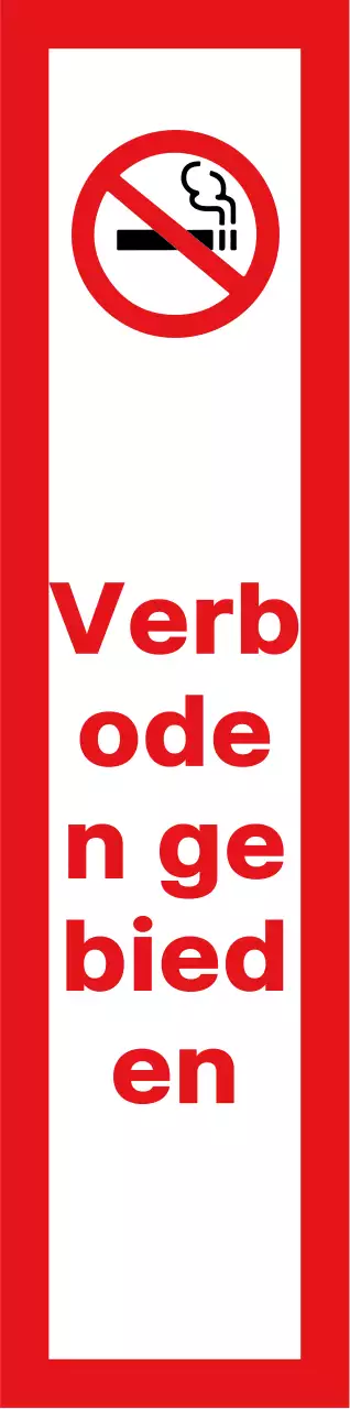 Rood en zwart eenvoudige basistekst uitlijning lay-outstijl Geen rookinformatie