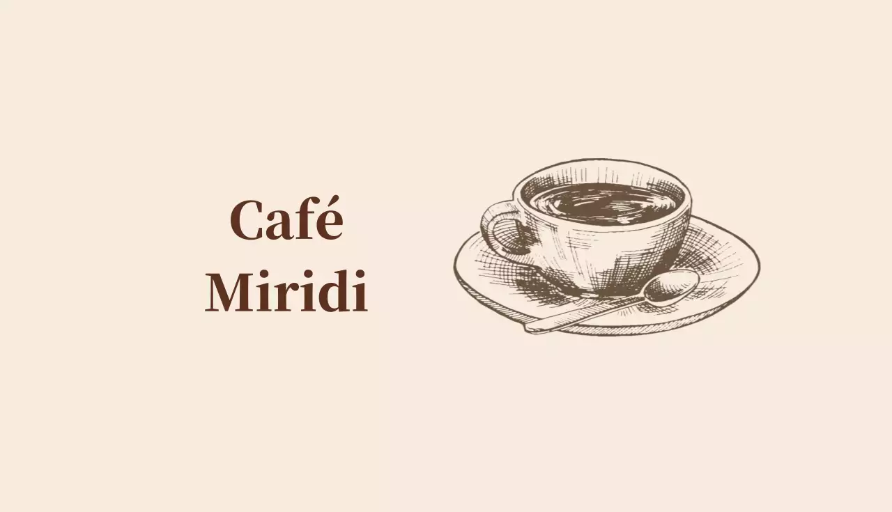 Tarjeta de visita café ilustrada marrón marfil