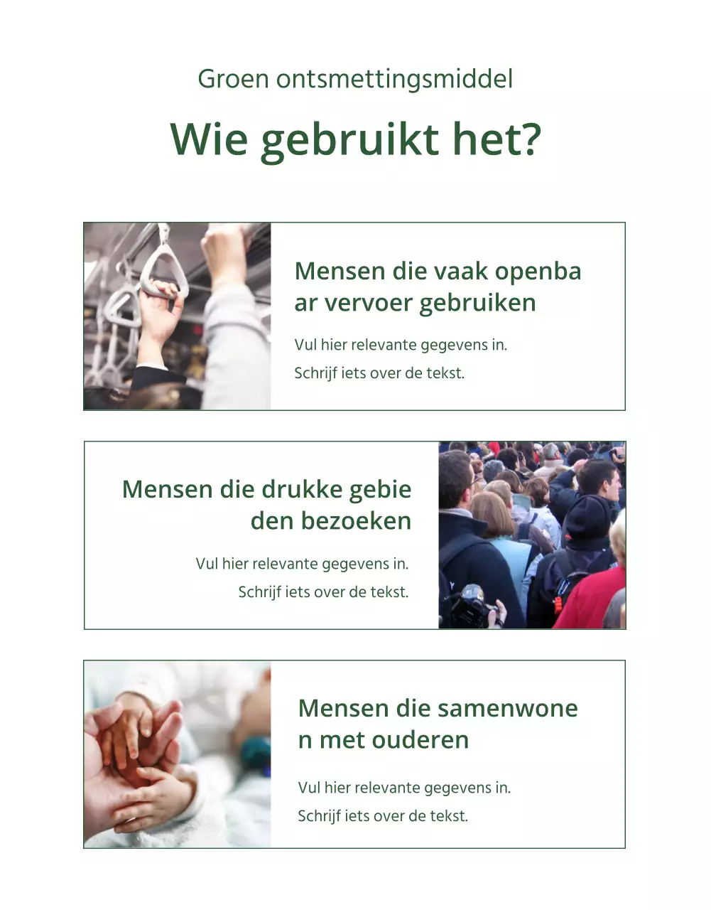 Groene, natuurlijke conceptontsmettingsproducten verkopen