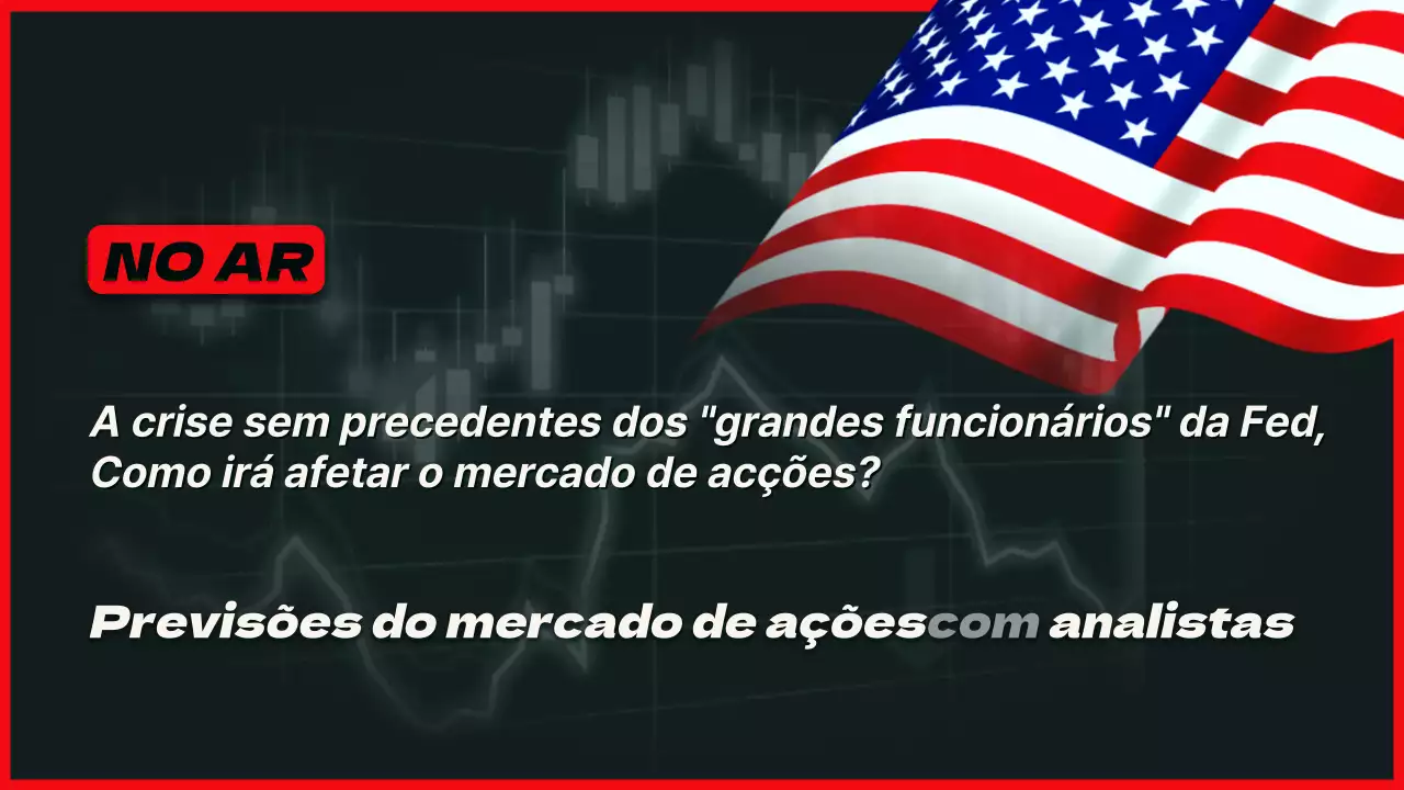 Vídeo de análise económica profissional em vermelho e preto com um conceito sério