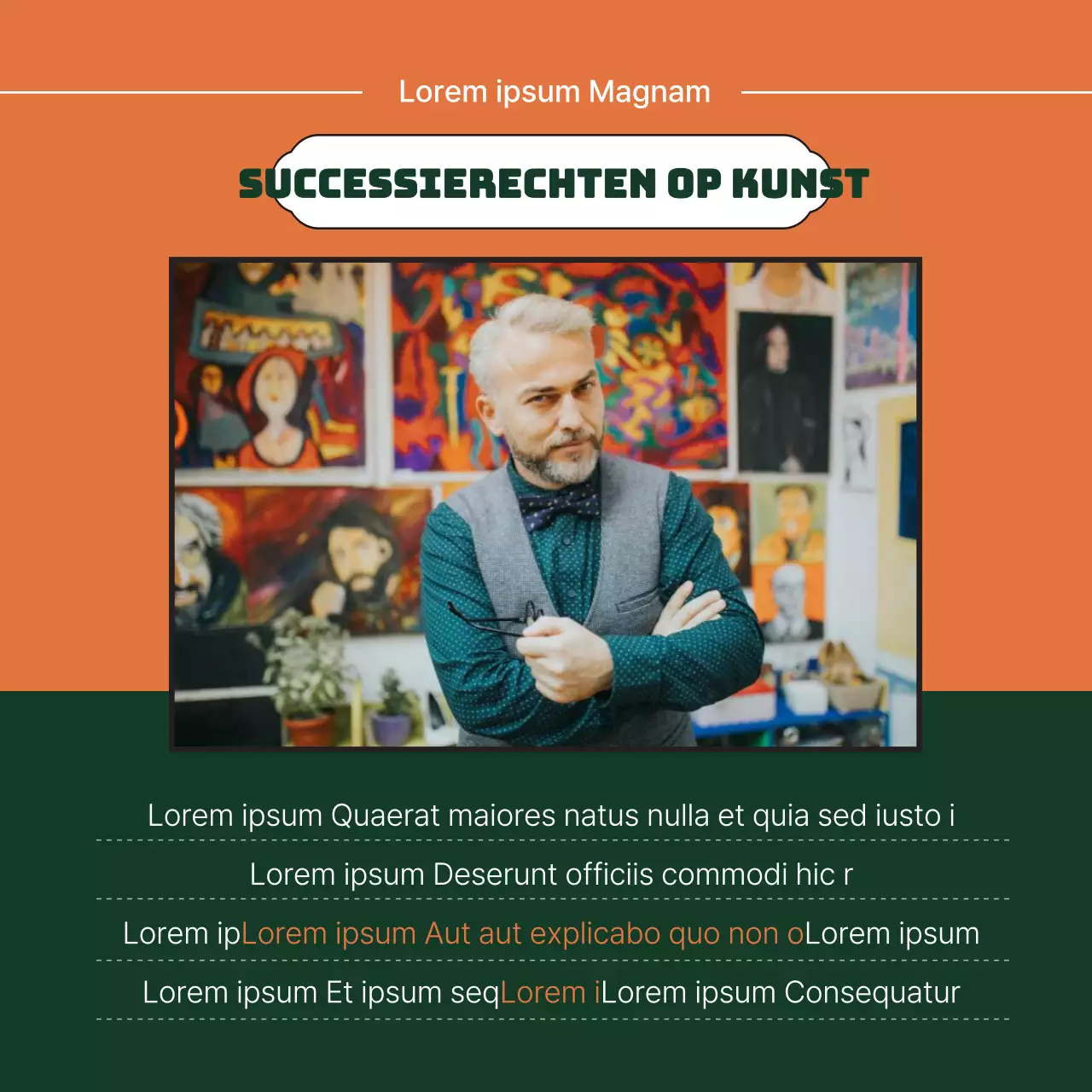 ArtTech's luxueuze oranje en groene kunstinvesterings- en belastingtips