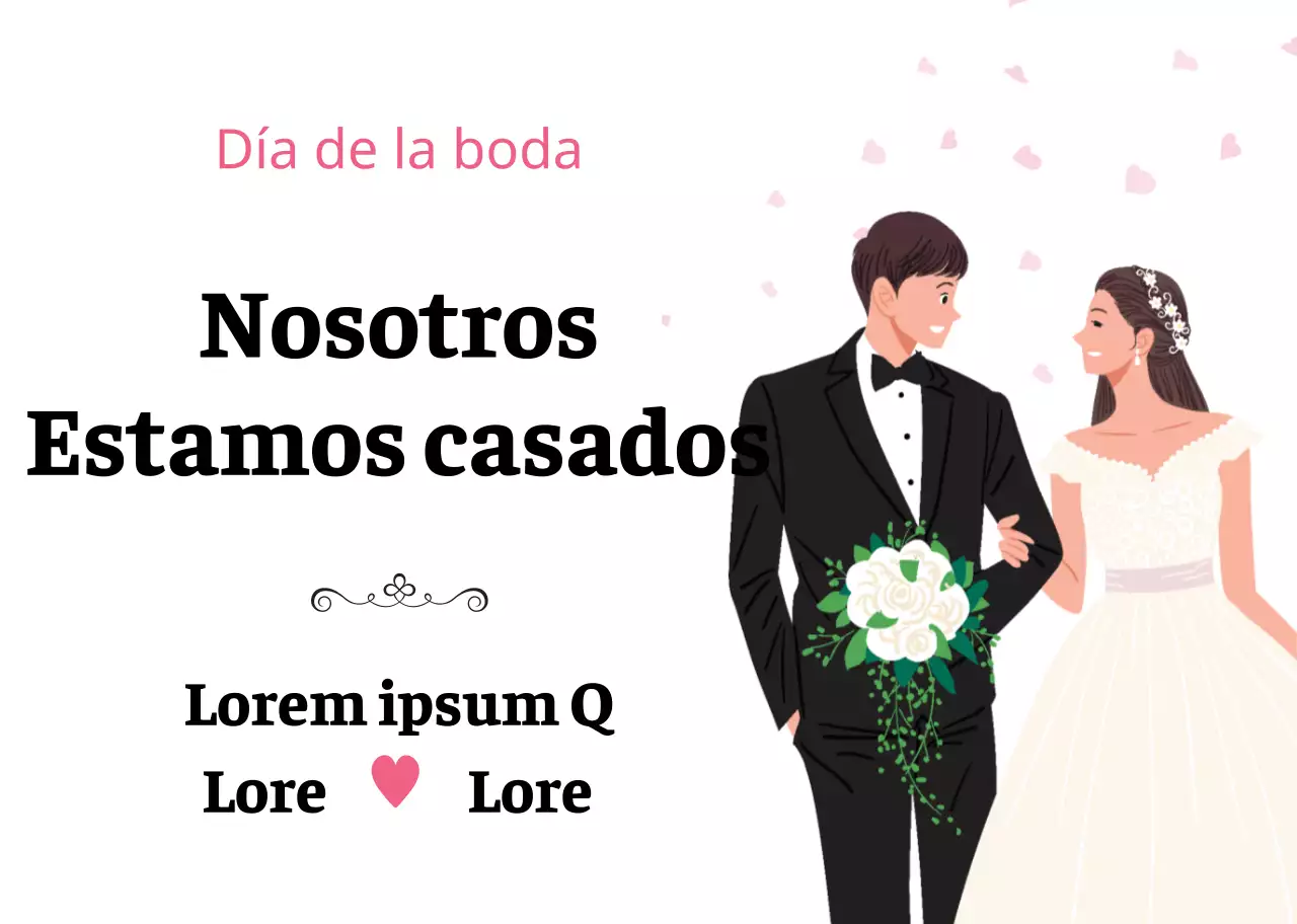 Blanco Lujosa ilustración floral boda