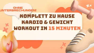 Rosa und orange niedliche Heimtrainingsübungen Thema