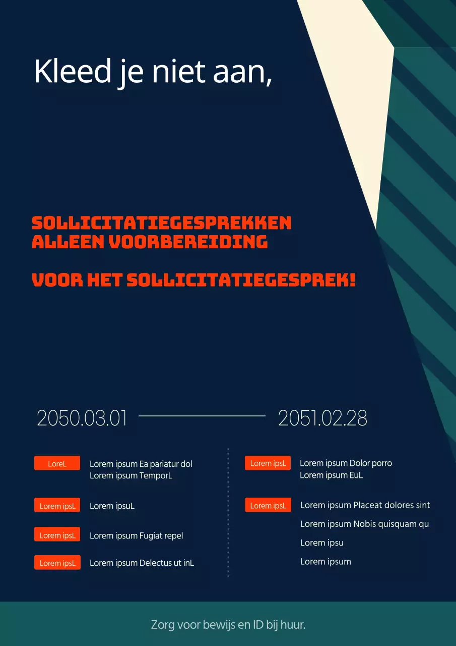 Instructies voor het huren van een marine groen interview pak