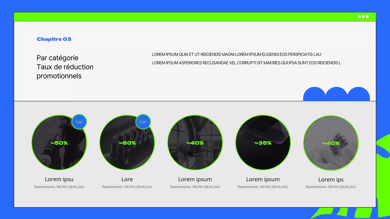 Promotion estivale avec des touches de bleu et des couleurs fluorescentes