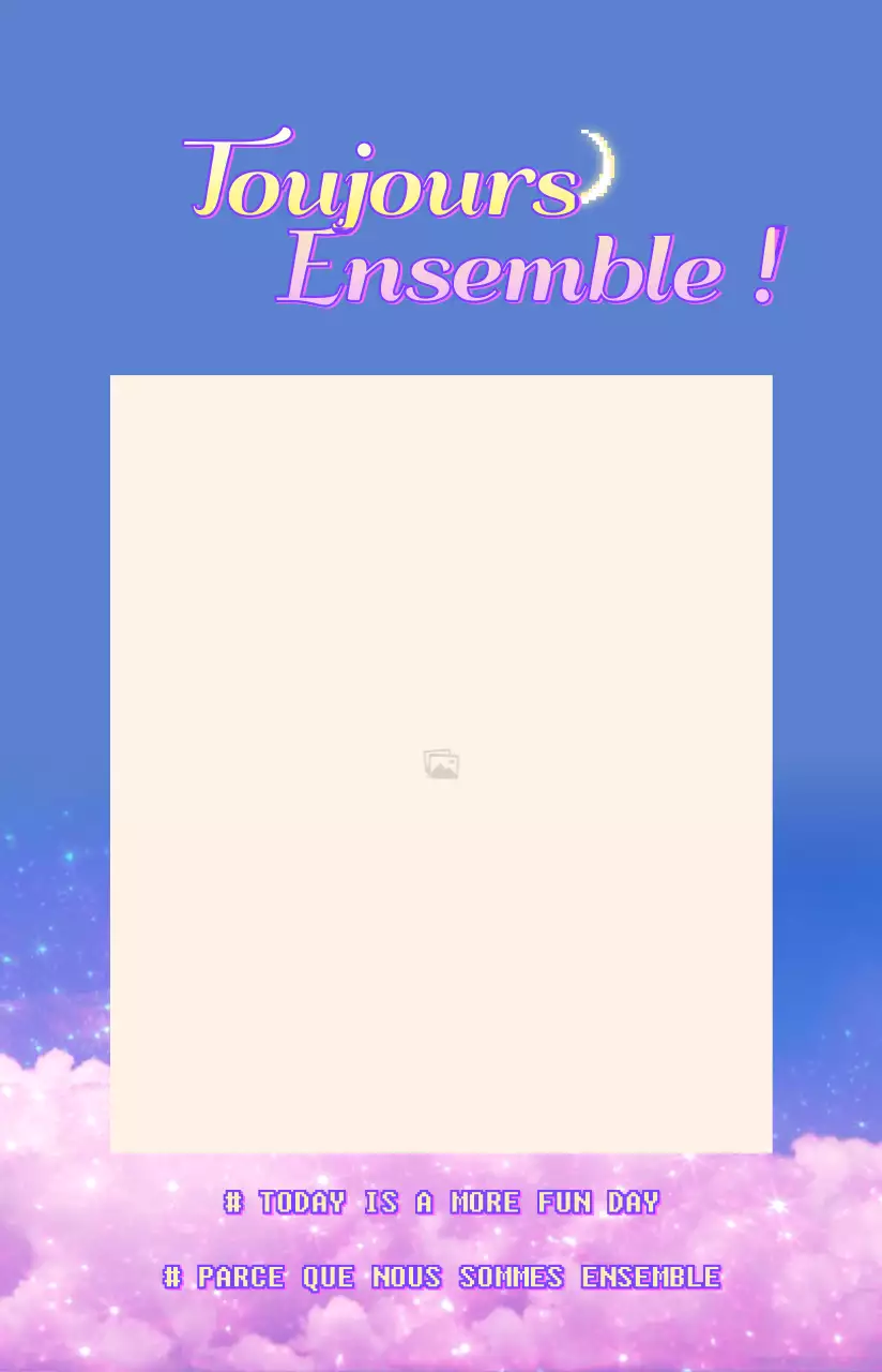 Nuages violets et rêveurs Concept Photo Layout