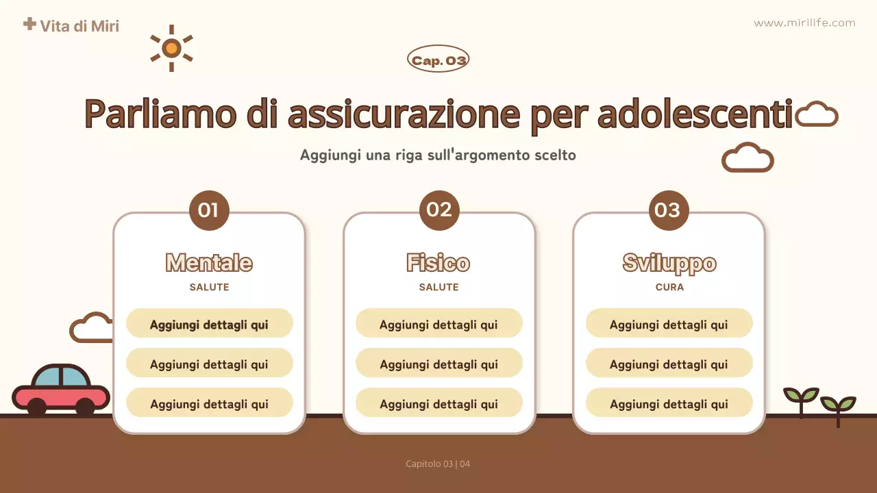 proposta di assicurazione per bambini gialla e carina