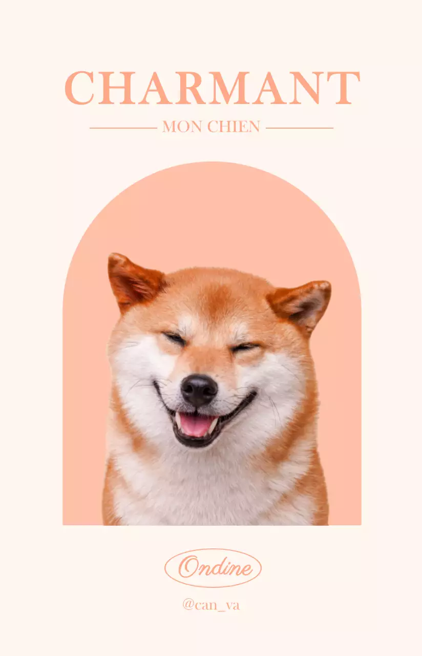 Cadre arqué avec une jolie photo d'animal de compagnie en blanc et rose