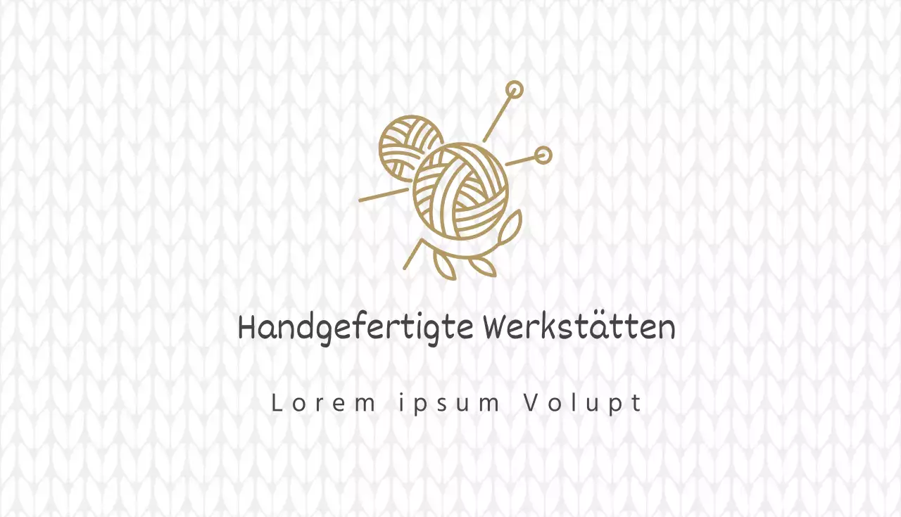 Beige Illustrierte Handmade Workshop Visitenkarte