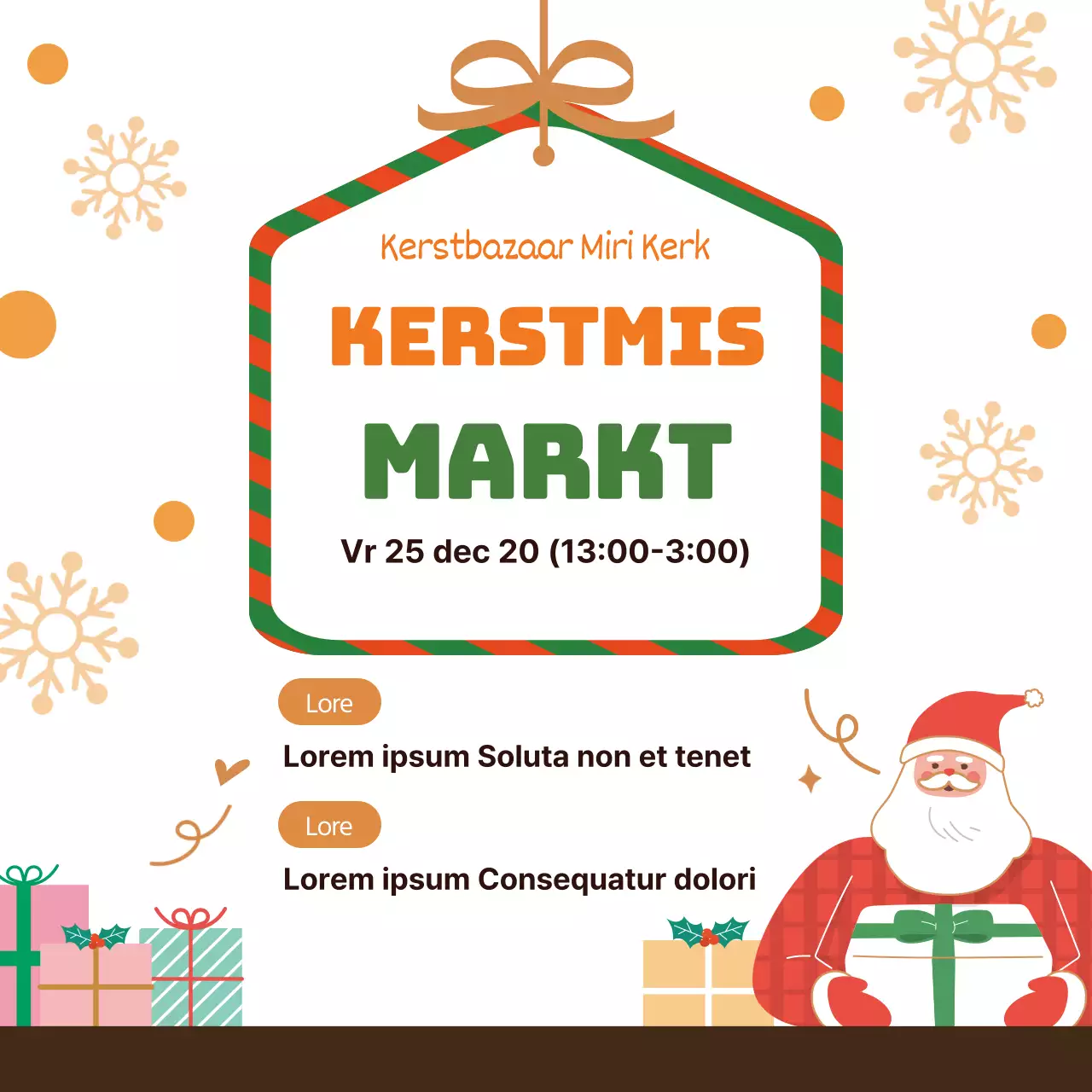 Rode illustratie kerst kerk promotie